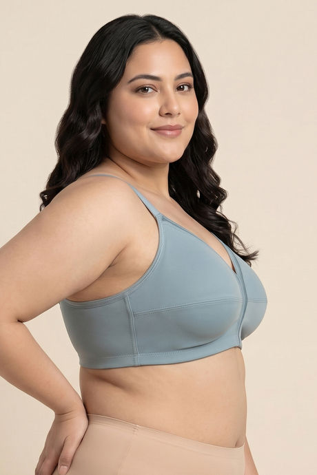 Zivame True Curv Cotton Laminated Non Wired Full Coverage Minimiser Bra - Grey Mist — image 3